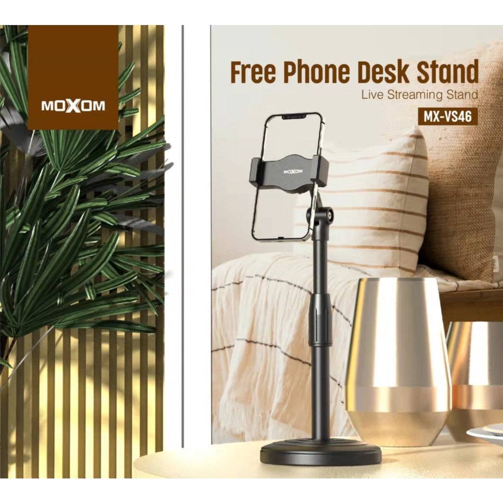 MOXOM MX-VS46 Free Phone Desk Stand Holder Adjustable Portable Mobile Phones Tablets Desk Stand 360 Rotation MOXOM MX-VS46 Free Phone Desk Stand Holder Adjustable Portable Mobile Phones Tablets Desk Stand 360 Rotation